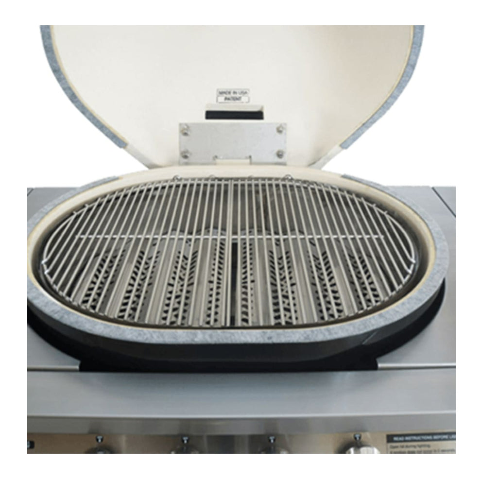 Primo PGGXLC Oval XL Mobile Gas Grill w/ (4) Burners - Ceramic Shell, Liquid Propane - PGGXLC
