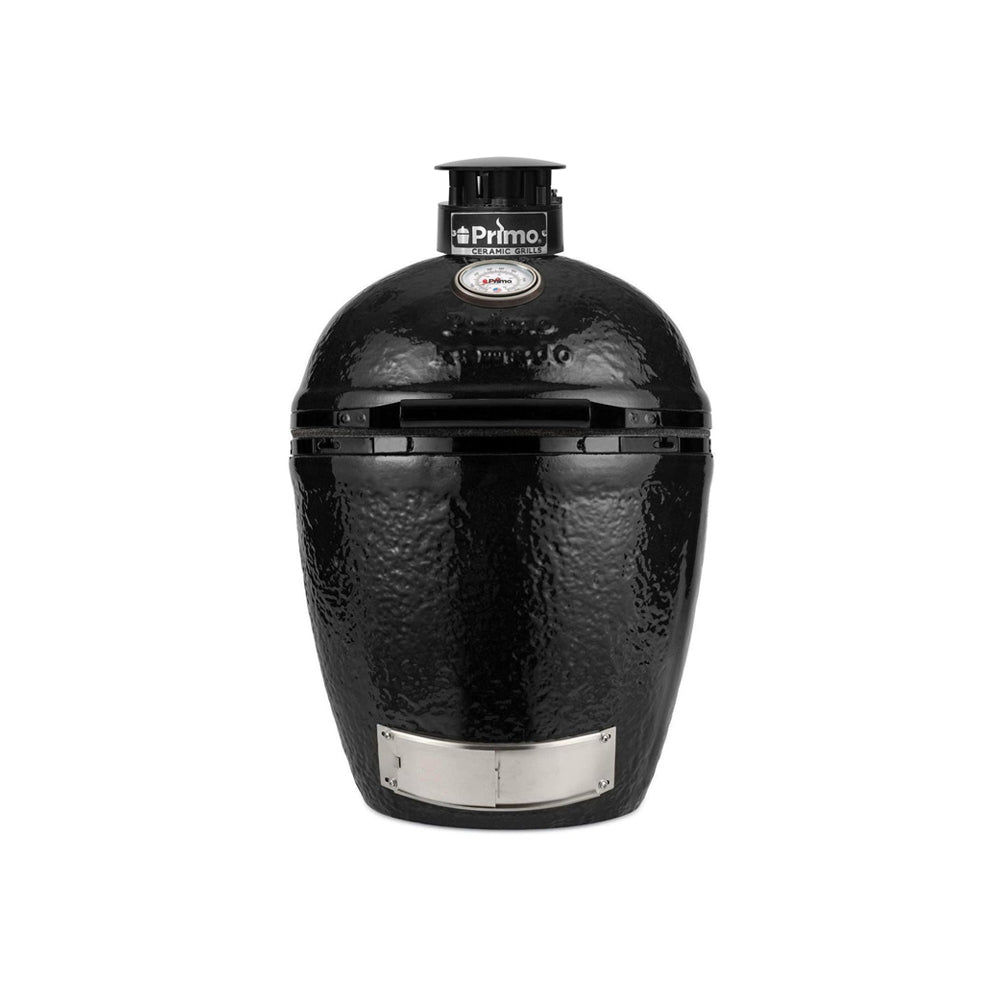 Primo All-In-One Round Ceramic Kamado Grill With Cradle & Side Shelves - PGCRC