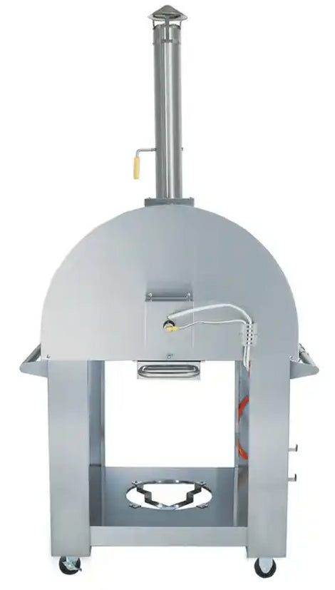 Kokomo 32 Inch Dual Fuel Gas or Wood Fired Stainless Steel Pizza Oven SKU: KO-PIZZAOVEN-LP/NG