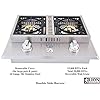 Lion Premium Grills Package 32-Inch Grill L75000 and Double Side Burner with Lion Door and Drawer Combination Unit - Package Deal