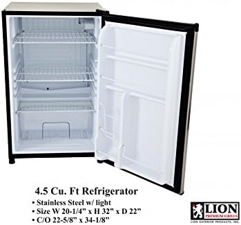 Lion Premium Grills Package 40-Inch L90000 with Lion Door and Drawer Combo with Towel Rack and Lion Refrigerator - Package Deal
