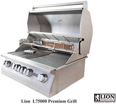 Lion Premium Grills Package 32-Inch Grill L75000 and Double Side Burner with Lion Door and Drawer Combination Unit - Package Deal