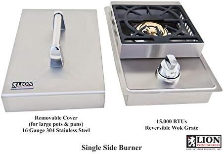 Lion Premium Grills Package 32-Inch Grill L75000 with Single Side Burner, Eco Friendly Refrigerator, Door and Drawer Combo with 5 in 1 BBQ Tool Set - Package Deal