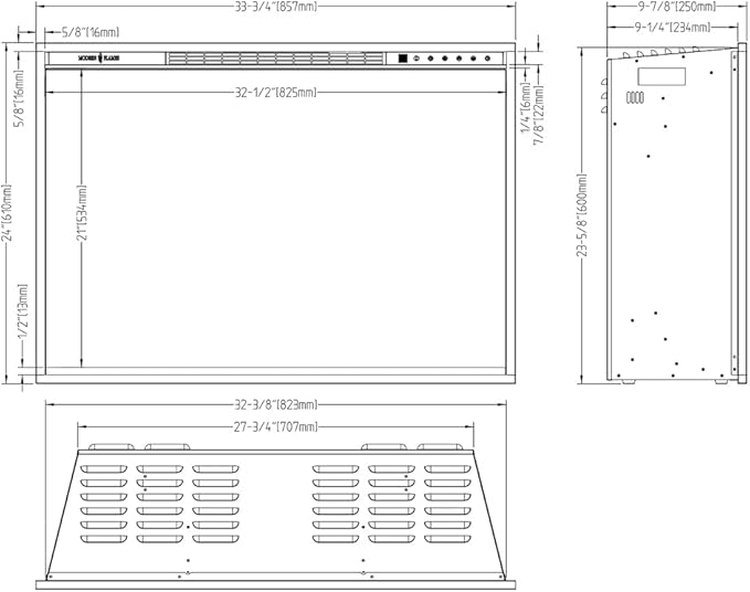 Modern Flames Redstone 36-Inch Built-in Electric Fireplace (RS-3626)