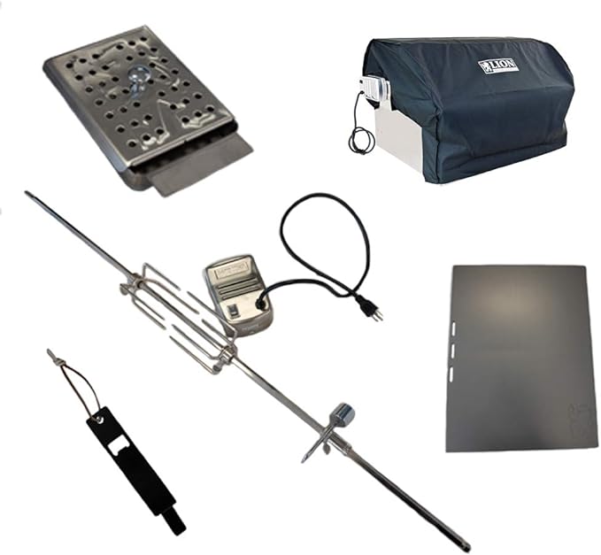 Lion Premium Grills Package Includes 32-Inch Grill L75000 with Lion Single Side Burner and Eco Friendly Lion Refrigerator with 5 in 1 BBQ Tool Set - Package Deal