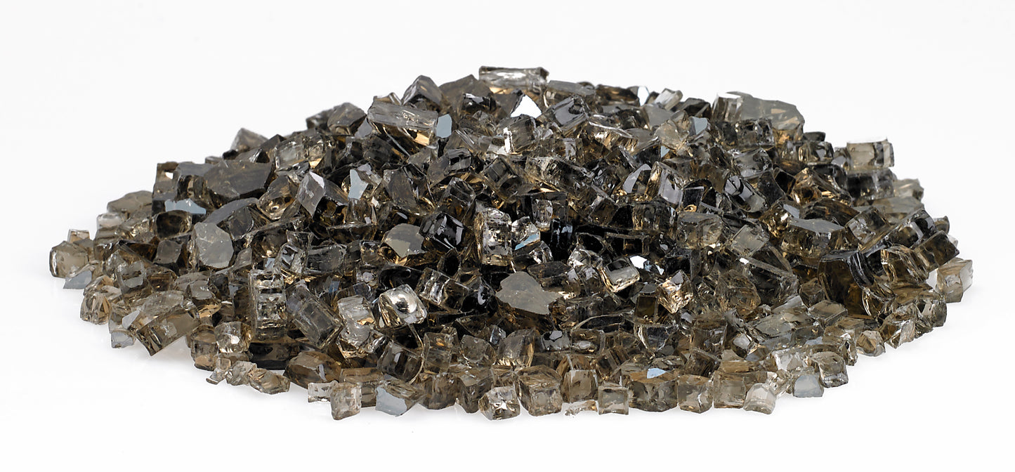 American Fire Glass - 1/4" Bronze Reflective, 10 lb. Jar Fire Glass