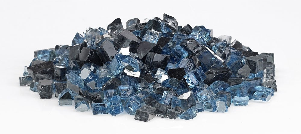 American Fire Glass - 1/2" Maui Breeze Reflective, 10 lb. Jar Fire Glass