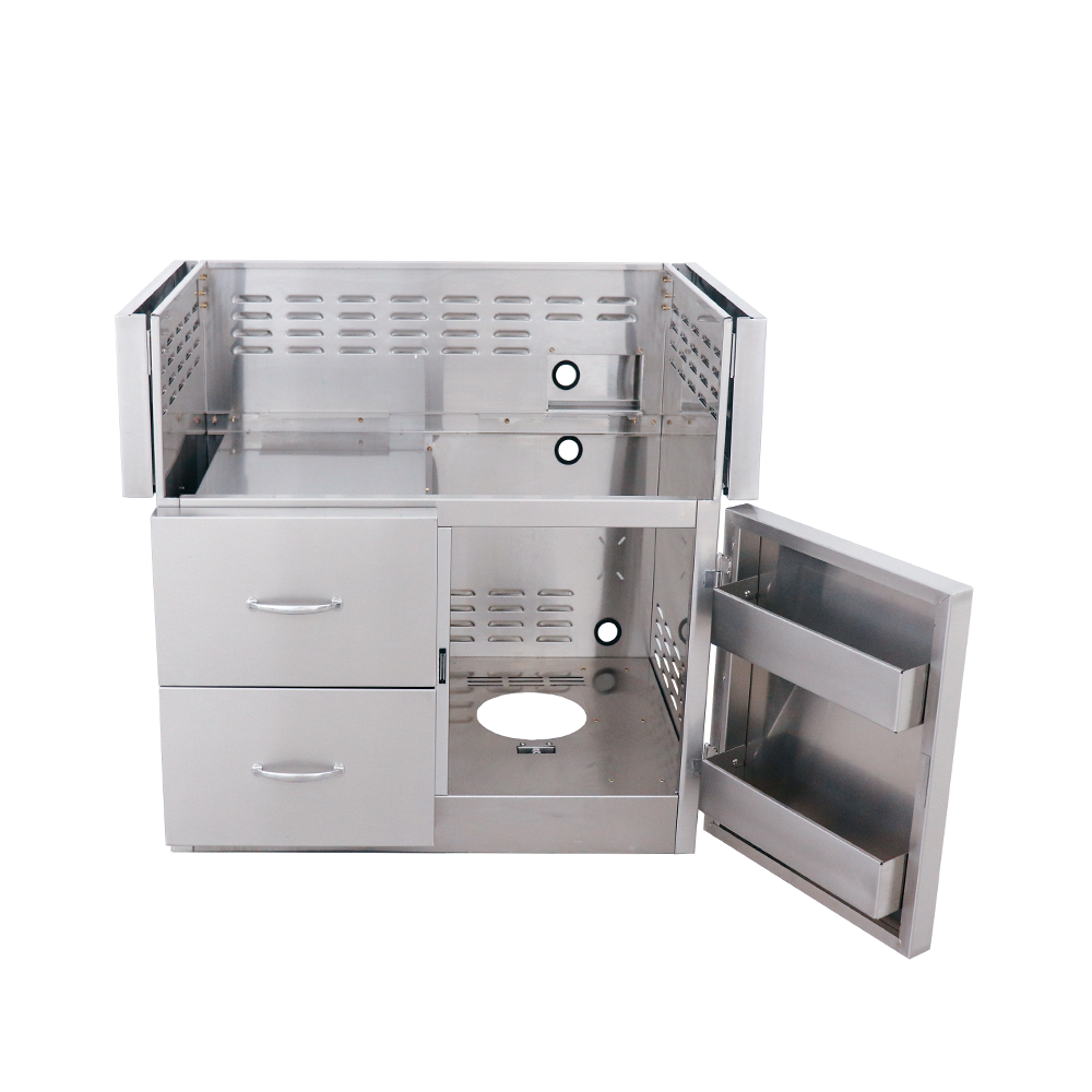 RCS - 36" ARG Cart, #304 SS, 2-Drawer & Door Combo Design, Built