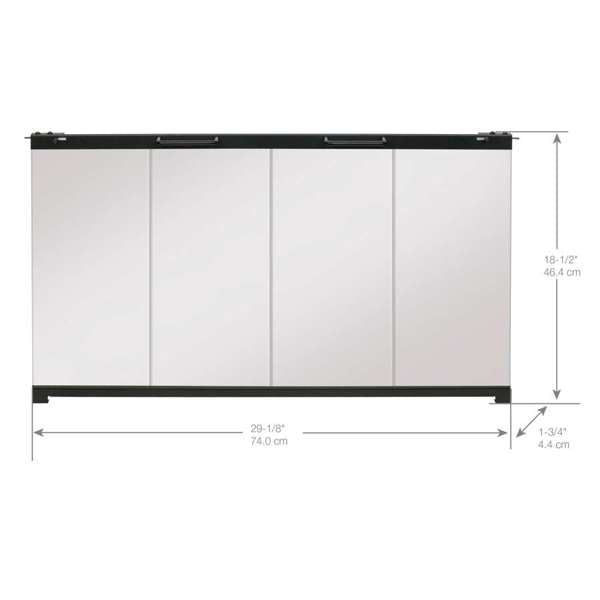 29in Glass Bi-fold Look Door for BF33DXP - BFDOOR33BLKSM