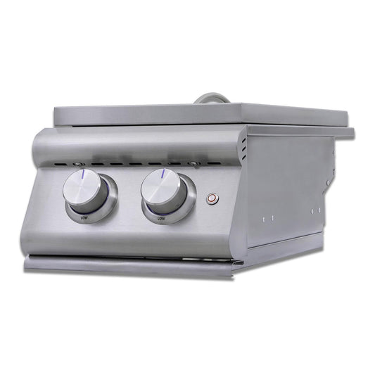 Blaze Premium LTE+ Stainless Steel Double Side Burner W/ Lid - BLZ-SB2-LTE3