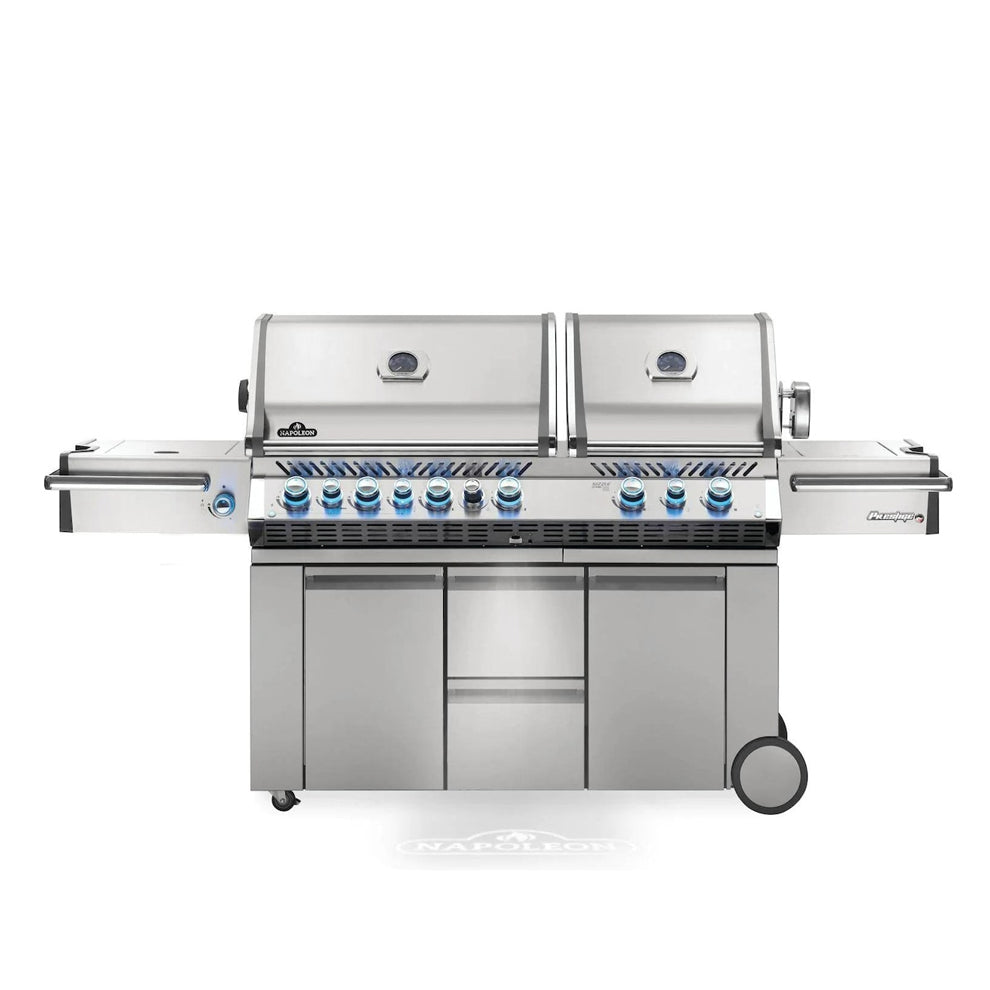 Napoleon Prestige PRO 825 Propane Gas Grill with Infrared Rear Burner, Double Infrared Sear Burner & Side Burner and Rotisserie Kit - PRO825RSBINSS-3
