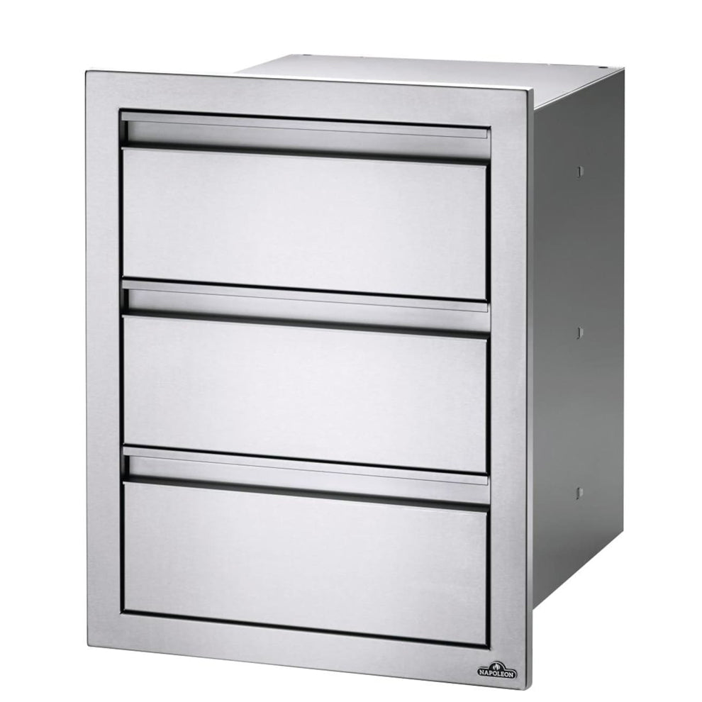 Napoleon 18-Inch Stainless Steel Triple Drawer - BI-1824-3DR