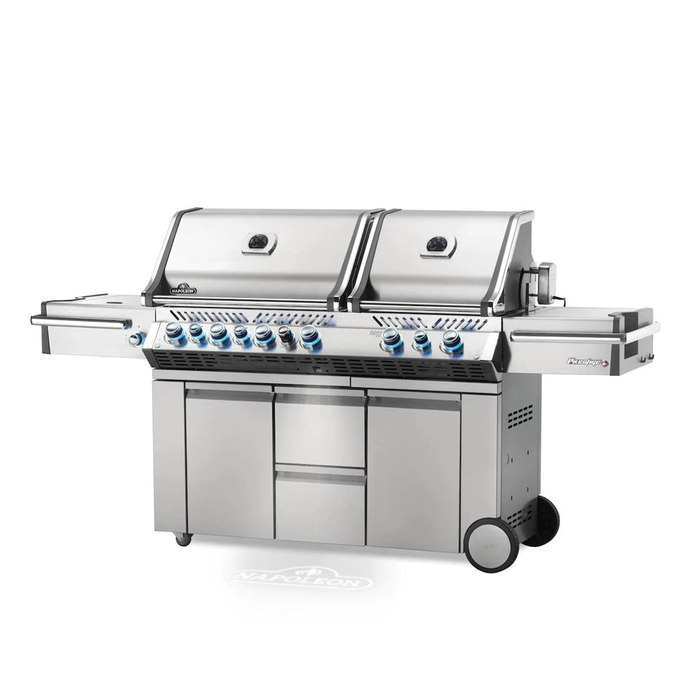 Napoleon Prestige PRO 825 Propane Gas Grill with Infrared Rear Burner, Double Infrared Sear Burner & Side Burner and Rotisserie Kit - PRO825RSBINSS-3