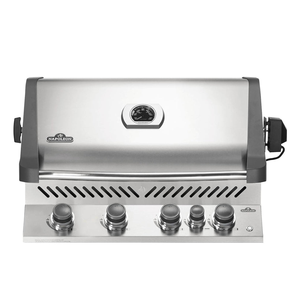 Napoleon Prestige 500 Built-in Natural Gas Grill with Infrared Rear Burner and Rotisserie Kit - BIP500RBNSS-3