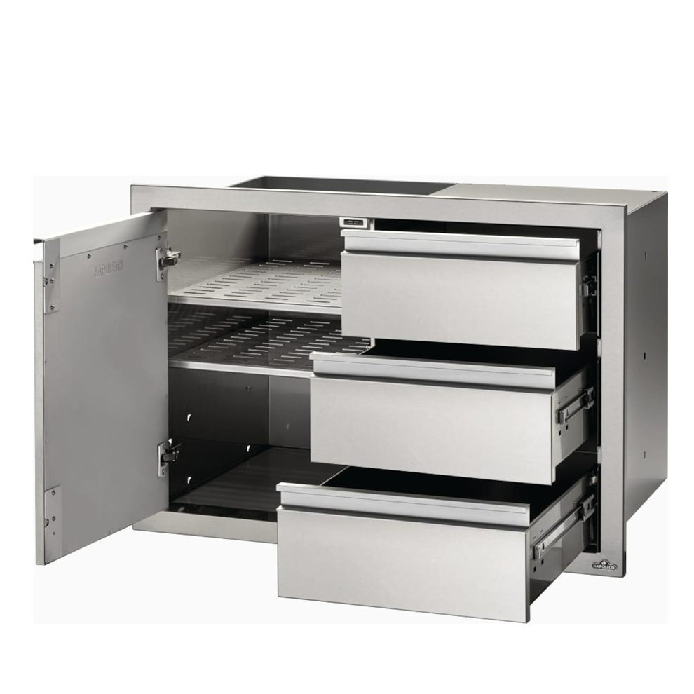 Napoleon 36-Inch Stainless Steel Single Door and Triple Drawer - BI-3624-1D3DR