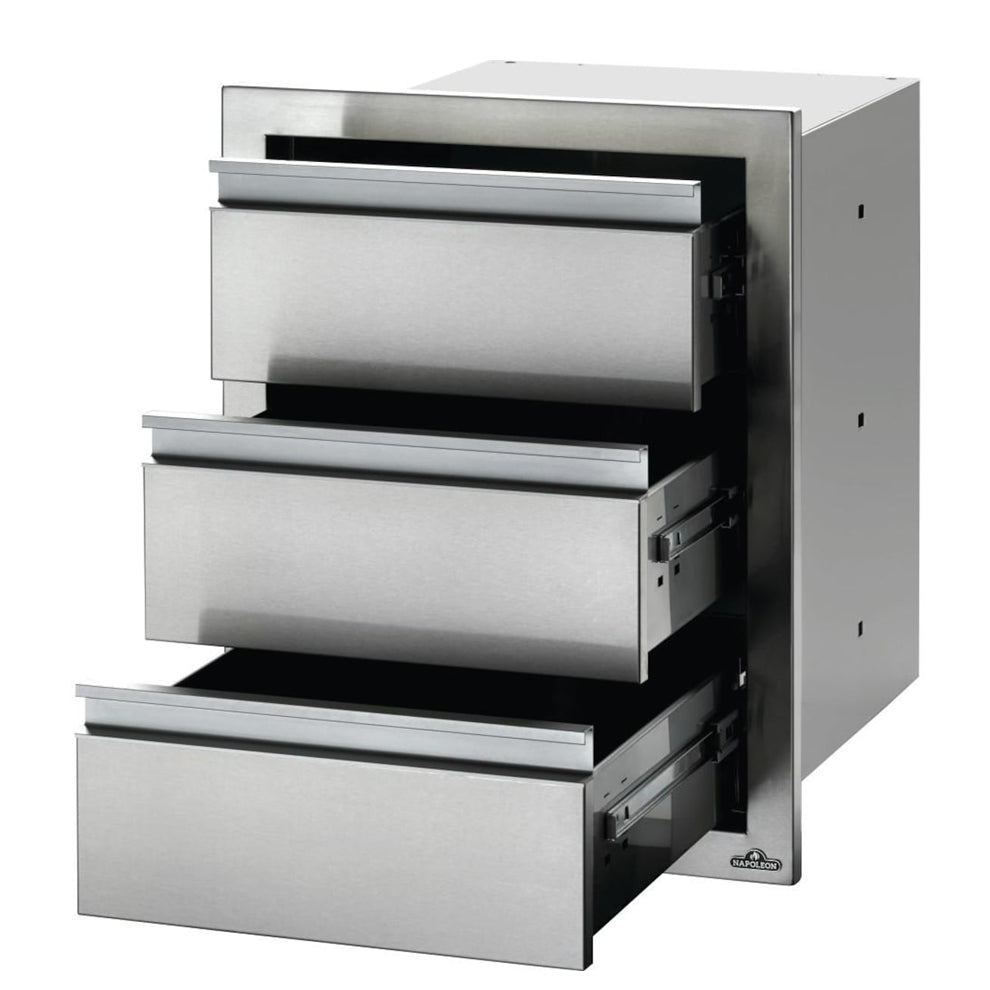 Napoleon 18-Inch Stainless Steel Triple Drawer - BI-1824-3DR