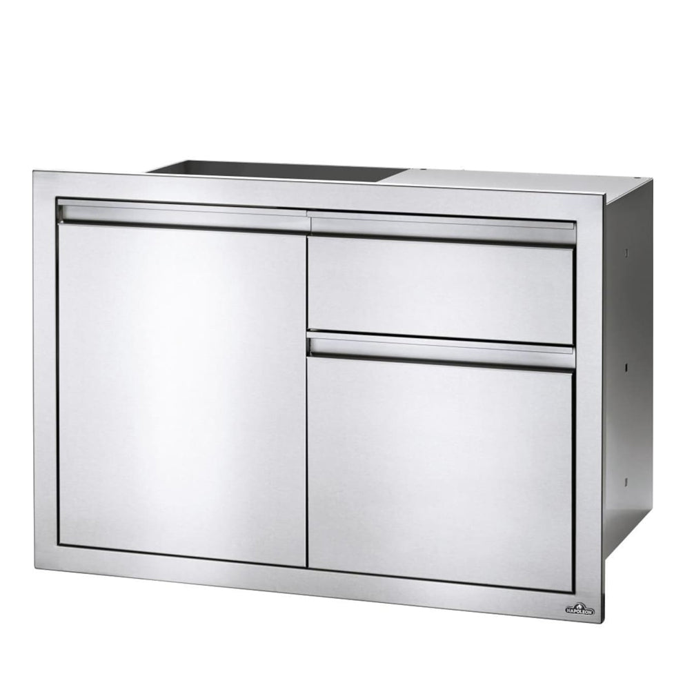 Napoleon 36-Inch Stainless Steel Single Door and Double Drawer - BI-3624-1D2DR