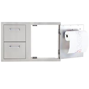 Lion Door Drawer Combo w/ Towel Rack 33" x 22"