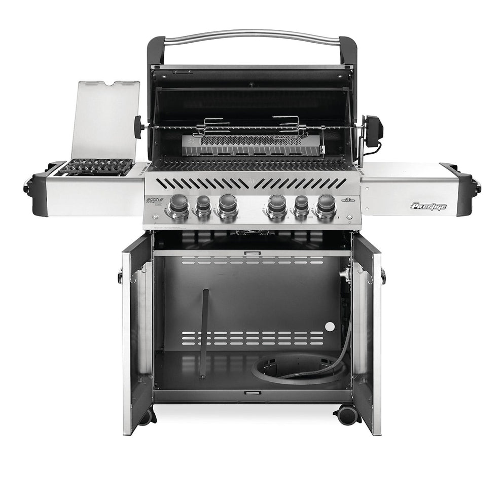 Napoleon Prestige 500 Grill with Infrared Rear Burner and Infrared Side Burner and Rotisserie Kit - P500RSIBPSS-3