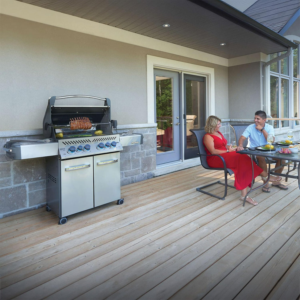 Napoleon Prestige 500 Grill with Infrared Rear Burner and Infrared Side Burner and Rotisserie Kit - P500RSIBPSS-3