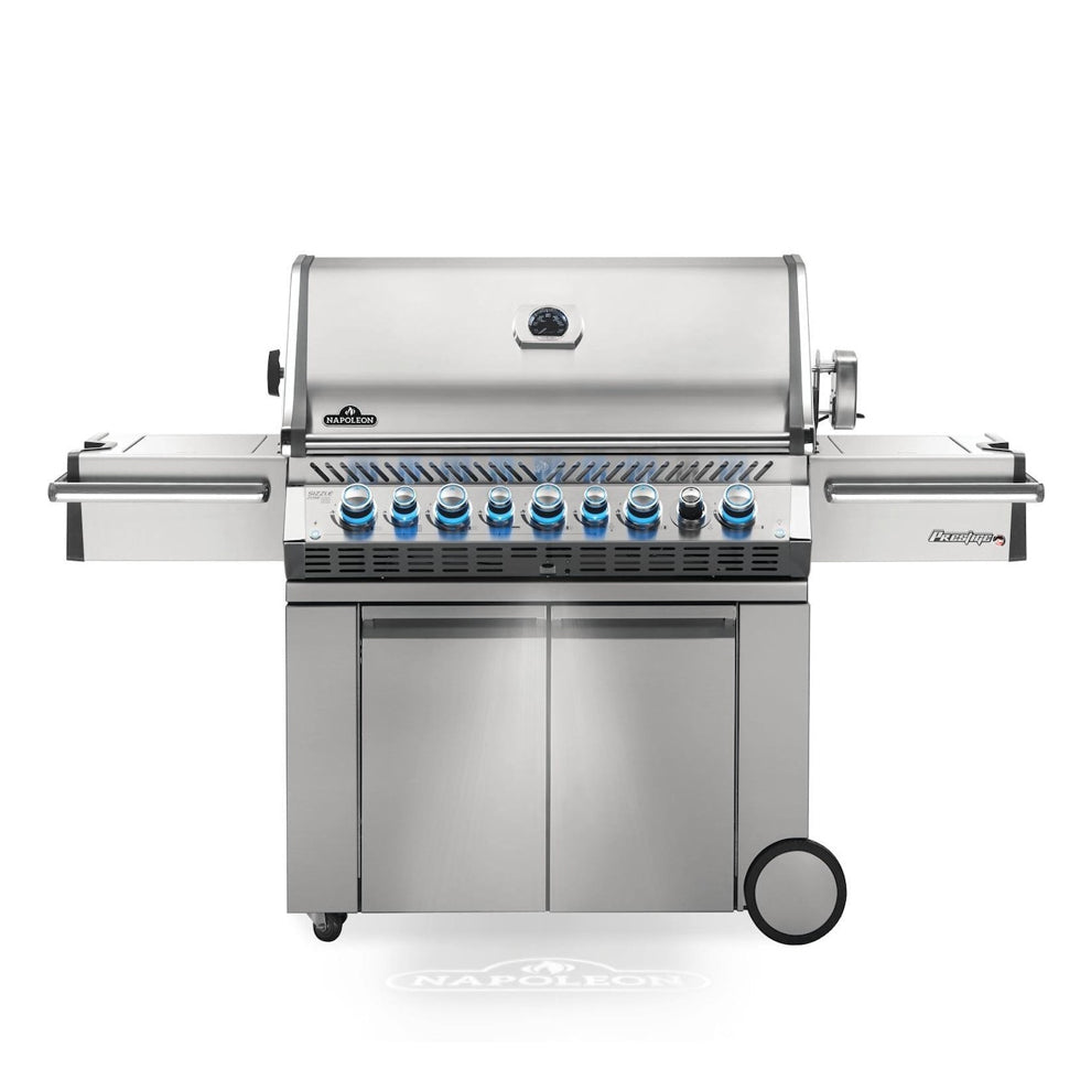 Napoleon Prestige PRO 665 Propane Gas Grill with Infrared Rear Burner and Infrared Side Burner and Rotisserie Kit - PRO665RSIBPSS-3