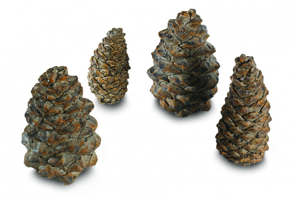 Peterson - PINE CONES FOR GAS LOGS 4PK ASSTD SIZES