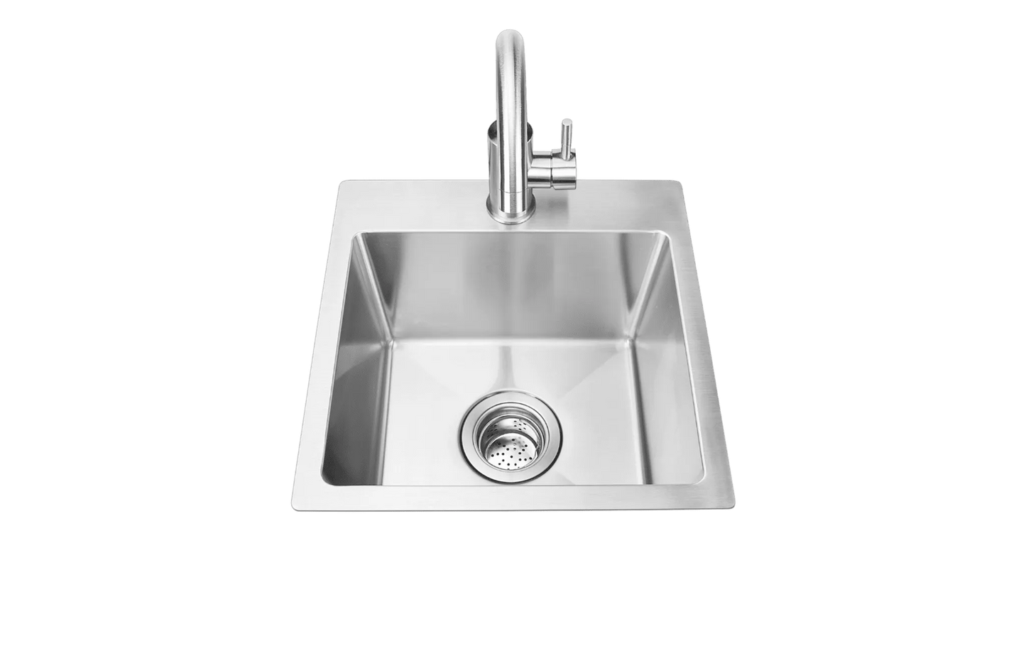 Bull - Large SS Sink & faucet  Under & Over Mount - All In one Kit