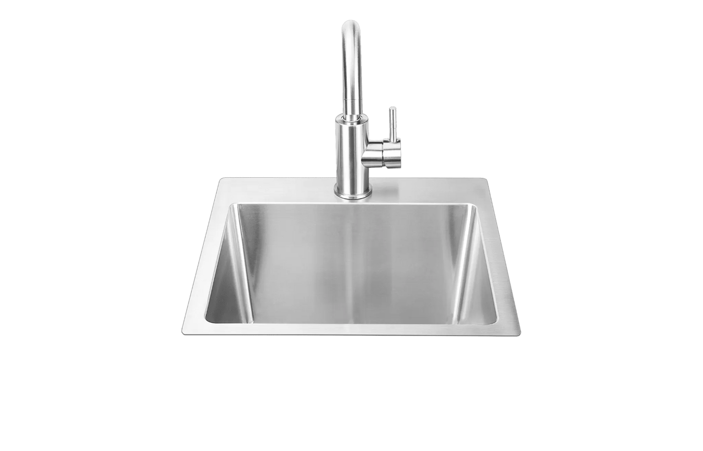 Bull - Large SS Sink & faucet  Under & Over Mount - All In one Kit