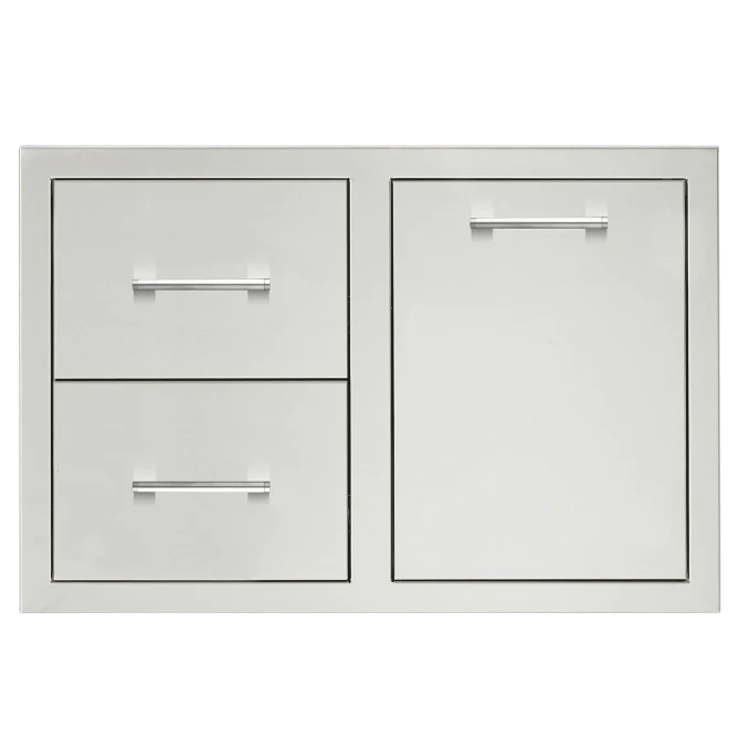 TrueFlame 33" 2-Drawer & Access Door Combo Masonry Frame Return - TF-DC2-33M