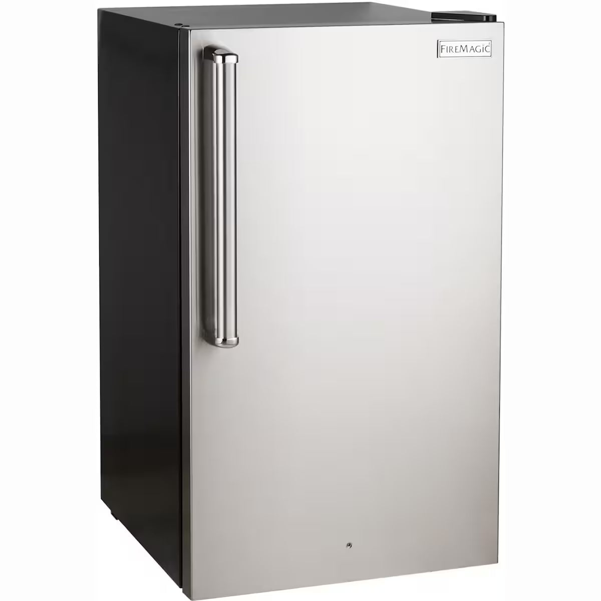 Fire Magic 20-Inch 4.0 Cu. Ft. Premium Left/Right Hinge Compact Refrigerator - Stainless Steel Door / Black Cabinet