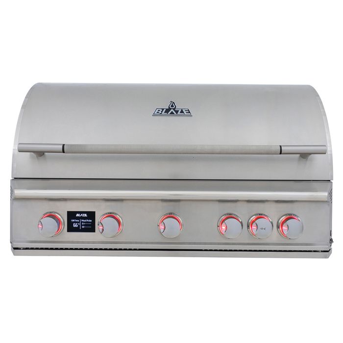 Blaze LTE PRO 40-Inch 5-Burner Built-in Natural Gas Grill w/ Digital Temperature Screen & Rear Infrared Burner - BLZ-5LTEPRO
