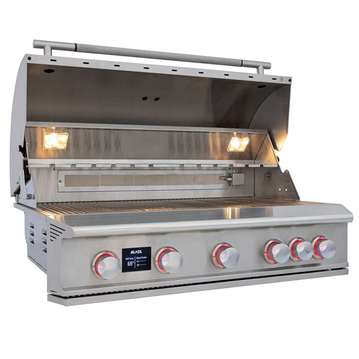 Blaze LTE PRO 40-Inch 5-Burner Built-in Natural Gas Grill w/ Digital Temperature Screen & Rear Infrared Burner - BLZ-5LTEPRO