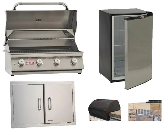 Bull 5-Piece Outdoor Kitchen Package With The Lonestar Grill