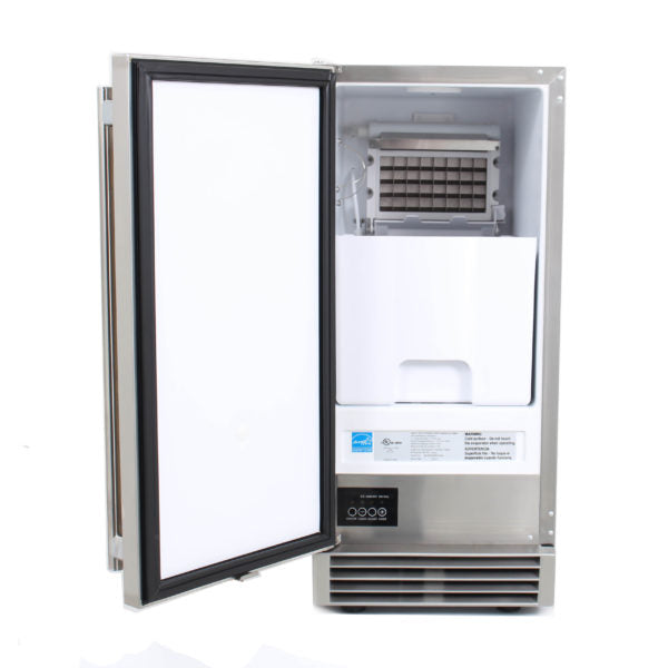 Blaze 50 Lb. 15-Inch Outdoor Rated Ice Maker w/ Gravity Drain - BLZ-ICEMKR-50GR