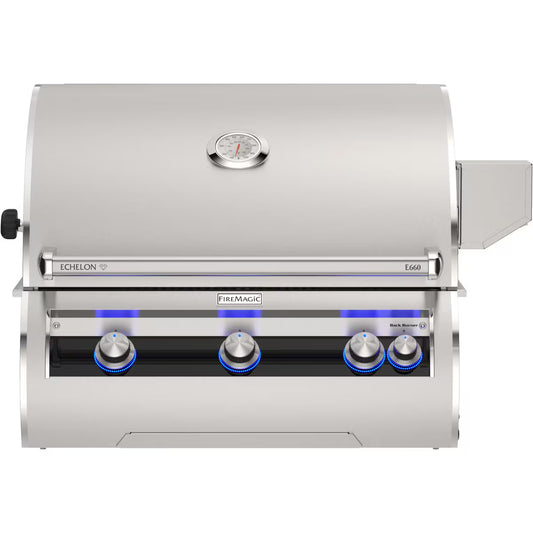 Fire Magic Echelon Diamond E660i 30-Inch Built-In Propane/Natural Gas Grill w/ Rotisserie & Thermometer