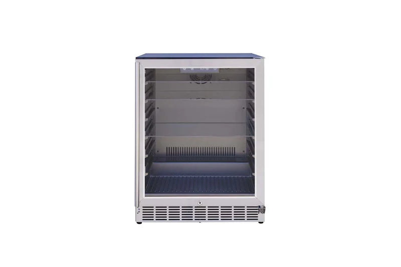 AMD 24" 5.1c Outdoor Rated Refrigerator with Glass Door and Glass Shelves - AMD-RFR-24G