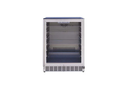 AMD 24" 5.1c Outdoor Rated Refrigerator with Glass Door and Glass Shelves - AMD-RFR-24G