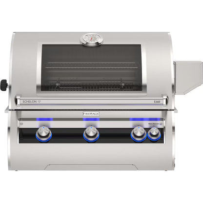 Fire Magic Echelon Diamond E660i 30-Inch Built-In Propane/Natural Gas Grill w/ Rotisserie, Magic Window & Thermometer