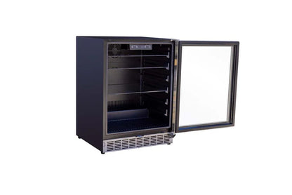 AMD 24" 5.1c Outdoor Rated Refrigerator with Glass Door and Glass Shelves - AMD-RFR-24G
