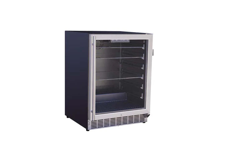 AMD 24" 5.1c Outdoor Rated Refrigerator with Glass Door and Glass Shelves - AMD-RFR-24G