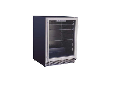 AMD 24" 5.1c Outdoor Rated Refrigerator with Glass Door and Glass Shelves - AMD-RFR-24G