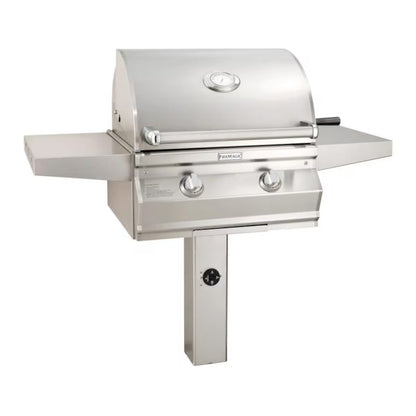 Fire Magic Choice C430S 24-Inch Natural Gas Grill With Analog Thermometer On In-Ground Post