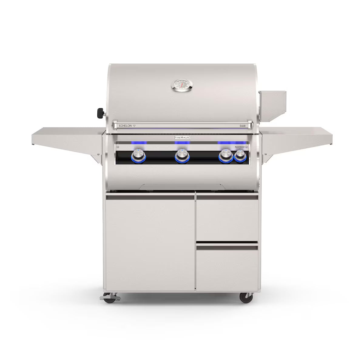 Fire Magic Echelon Diamond E790i 36-Inch Freestanding Propane/Natural Gas Grill w/ Rotisserie, Left Side Infrared Burner & Analog Thermometer