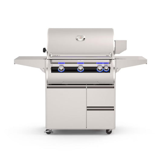 Fire Magic Echelon Diamond E790i 36-Inch Freestanding Propane/Natural Gas Grill w/ Rotisserie, Left Side Infrared Burner & Analog Thermometer