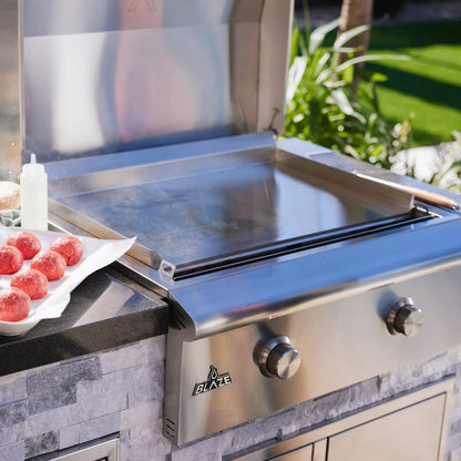 Blaze LTE+ 30-Inch Built-in Natural Gas Griddle w/ Lift-Assist Hood - BLZ-GRIDDLE-LTE3-NG