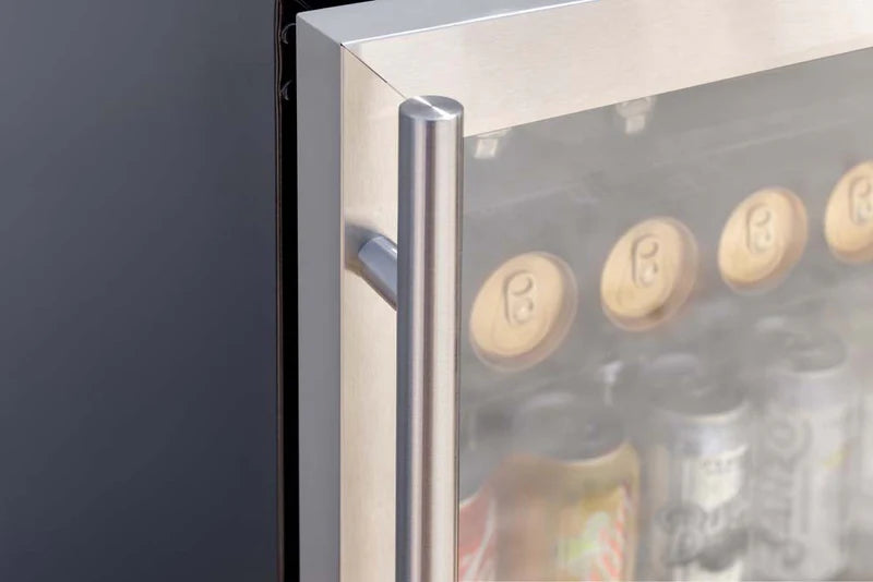 AMD 24" 5.1c Outdoor Rated Refrigerator with Glass Door and Glass Shelves - AMD-RFR-24G