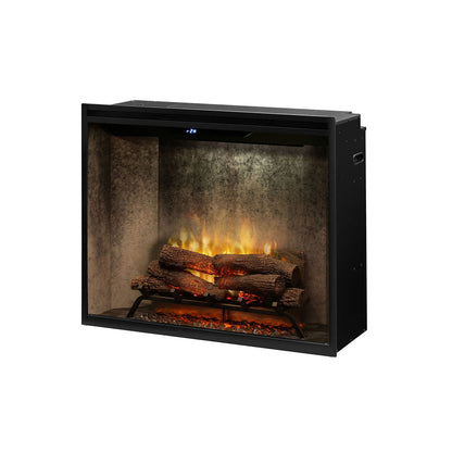 Dimplex Revillusion 36 inch Built-In Electric Firebox w/ Glass and Plug Kit | Weathered Concrete