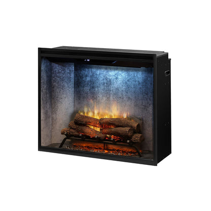 Dimplex Revillusion 30 inch Built-In Electric Firebox w/ Glass and Plug Kit | Weathered Concrete