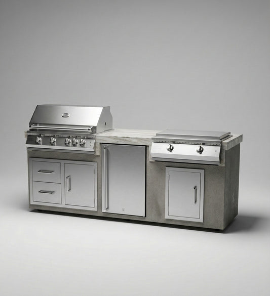 Isla de barbacoa con plancha Kokomo de 7 pies