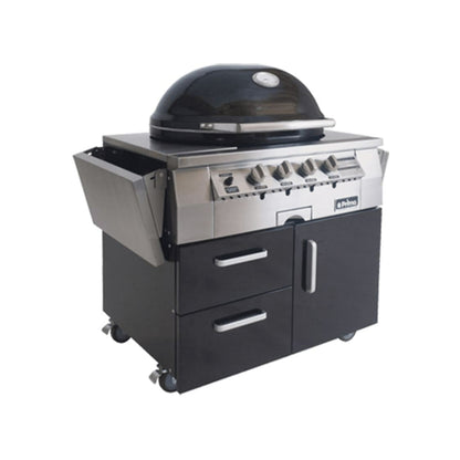 Primo PGGXLC Oval XL Mobile Gas Grill w/ (4) Burners - Ceramic Shell, Liquid Propane - PGGXLC